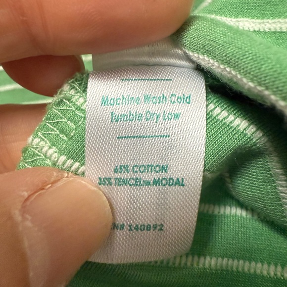 MARINE LAYER Green and White Lydia Textured Striped Tank Top Size XL - Picture 12 of 16